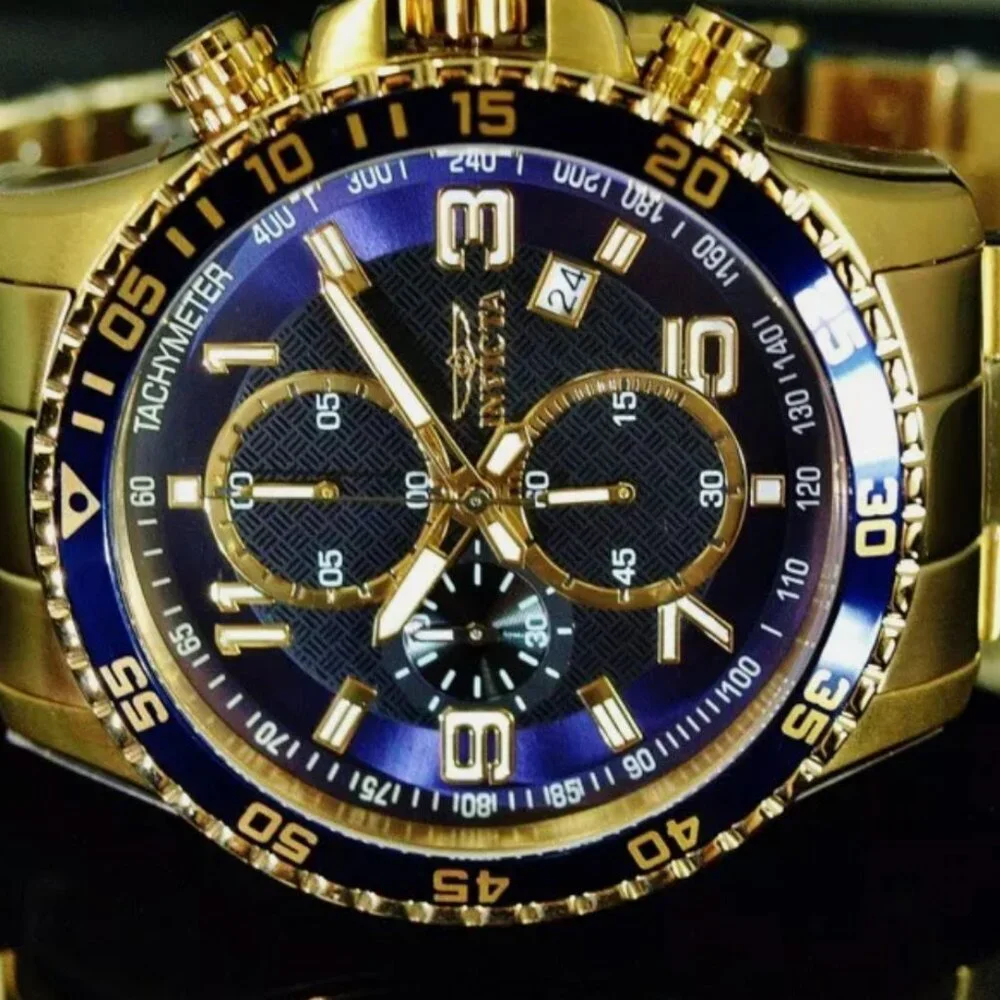 18kt Men's 45mm Pilot Watch Blue Dial